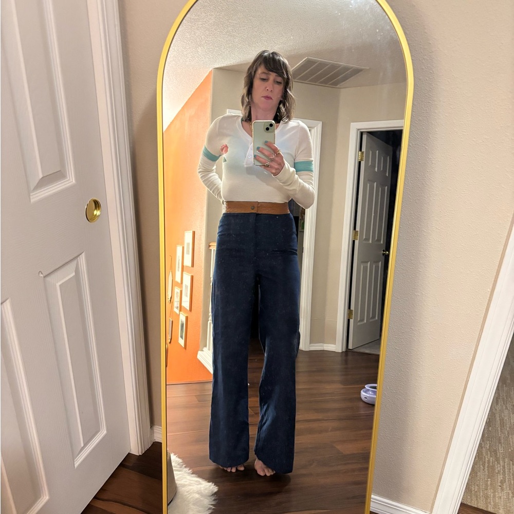Vintage super high rise wide leg pants